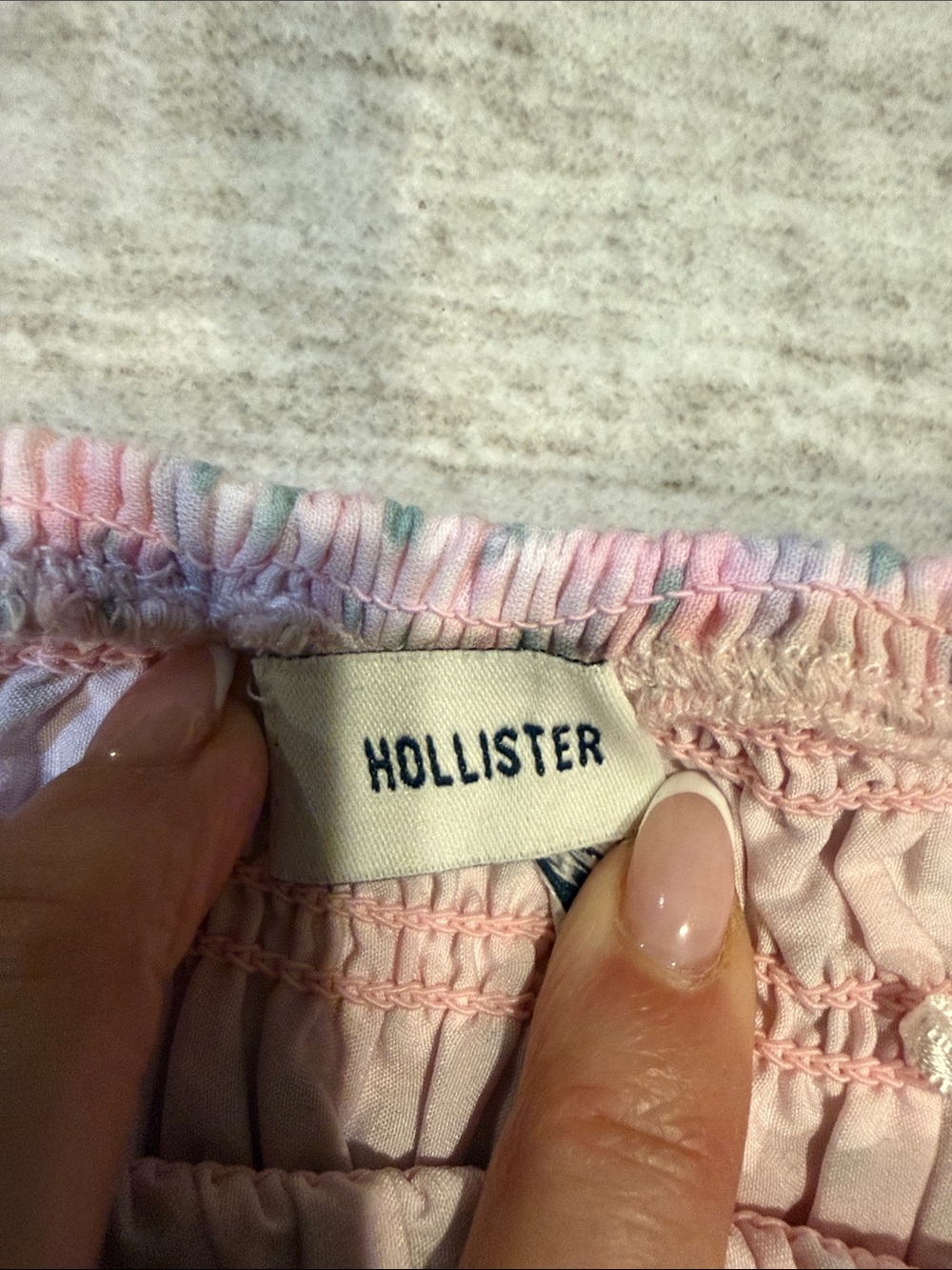 Hollister Pink Floral Smocked Sundress Romper - Picture 2 of 9